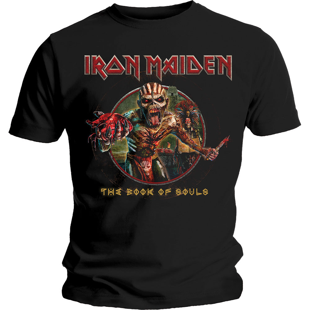 Iron Maiden Unisex T-Shirt: Book of Souls Eddie Circle
