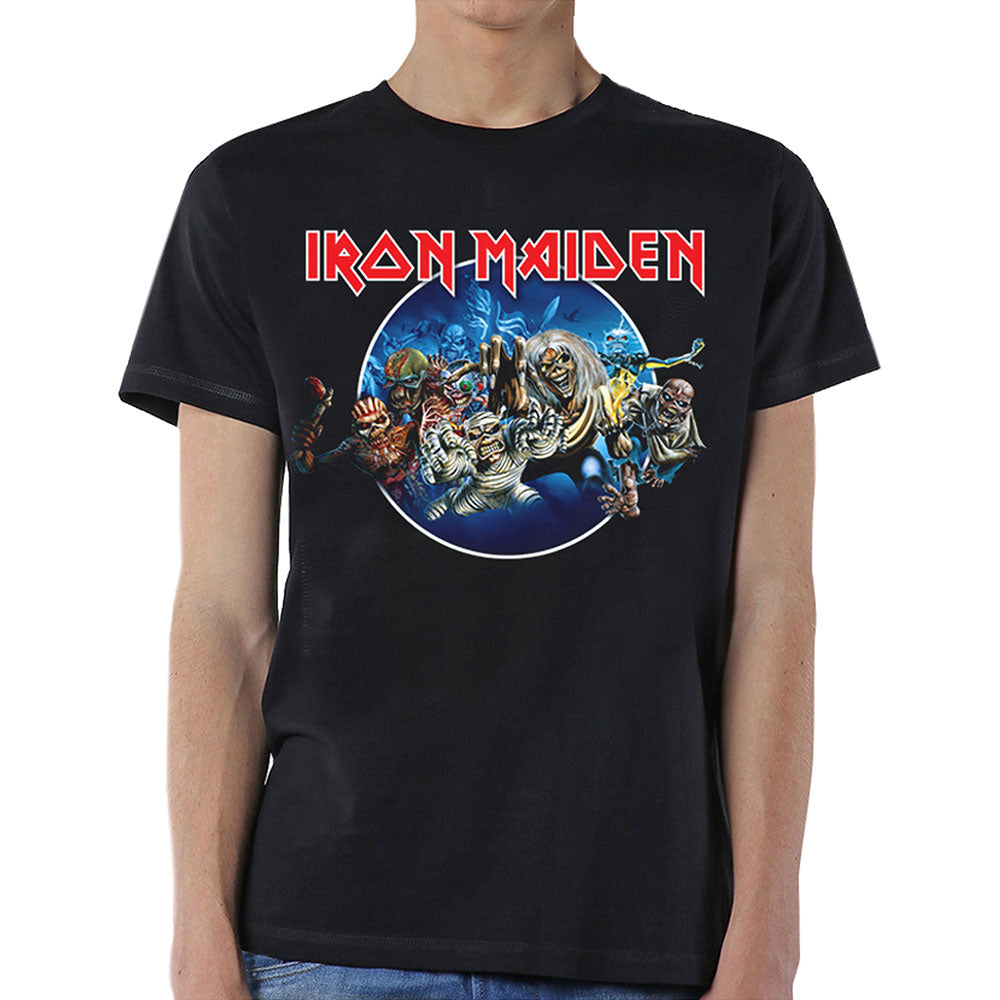 Iron Maiden Unisex T-Shirt: Wasted Years Circle