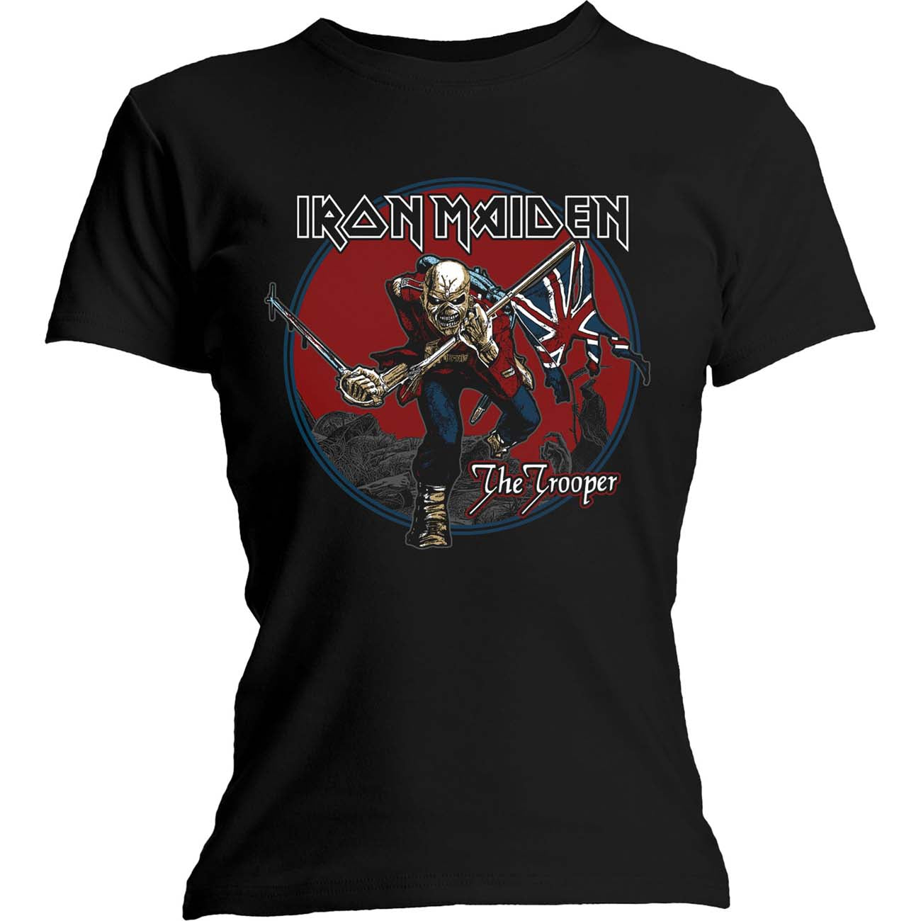 Iron Maiden Ladies T-Shirt: Trooper Red Sky