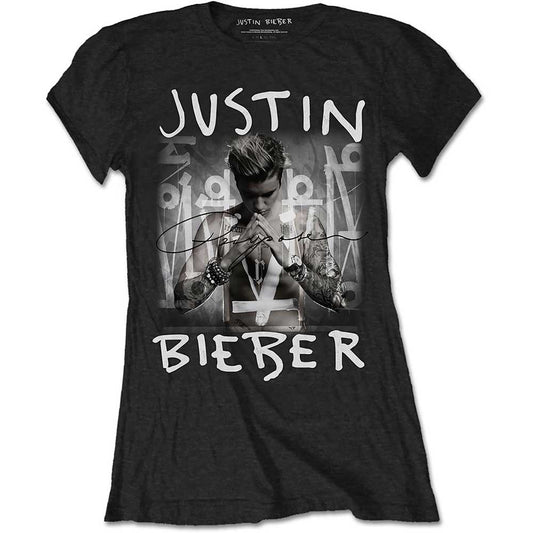 Justin Bieber Ladies T-Shirt: Purpose Album