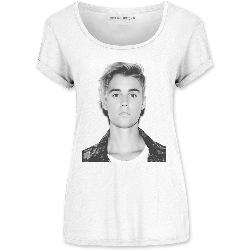 Justin Bieber Ladies Scoop Neck T-Shirt: Love Yourself