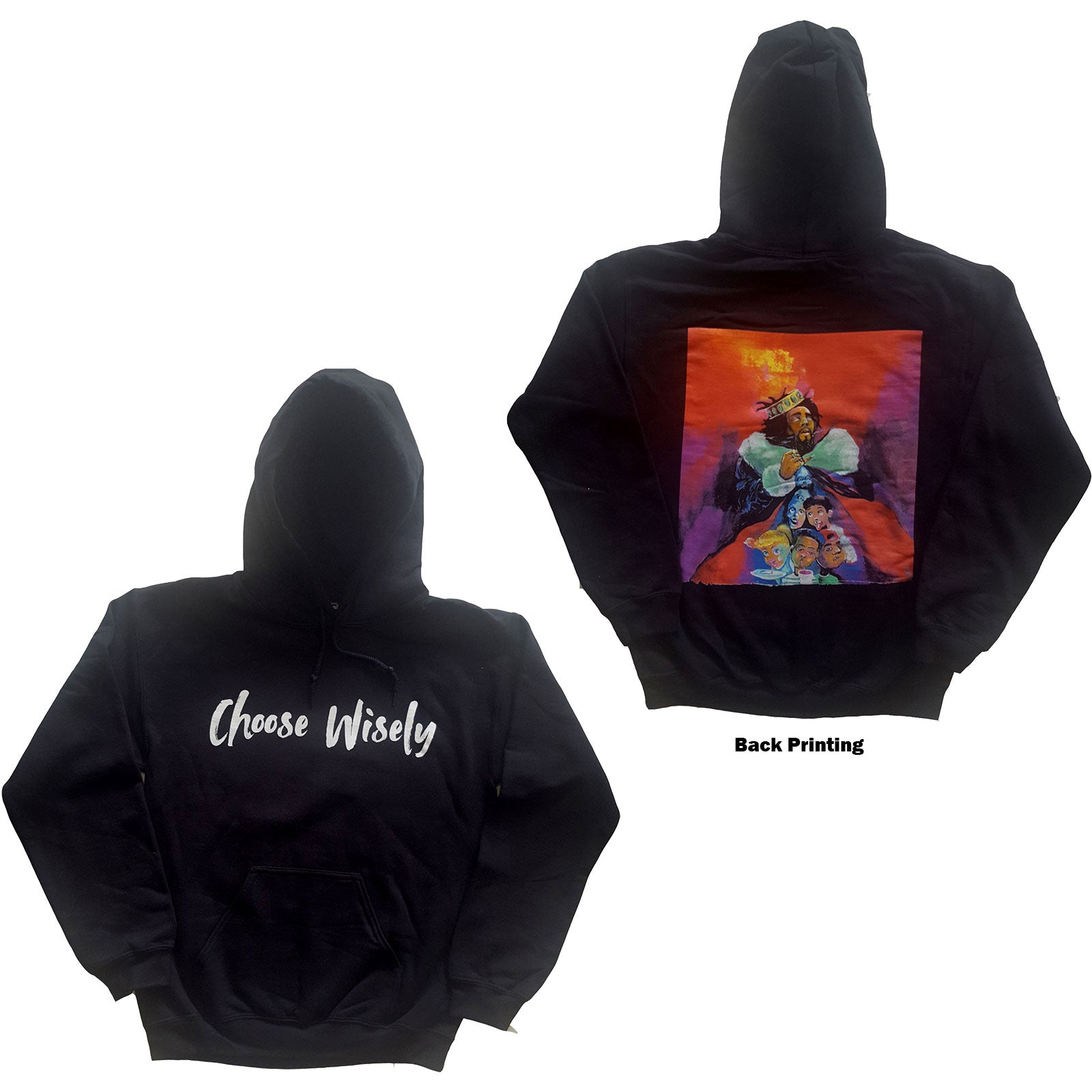 J Cole Unisex Pullover Hoodie: Choose Wisely (Back Print)