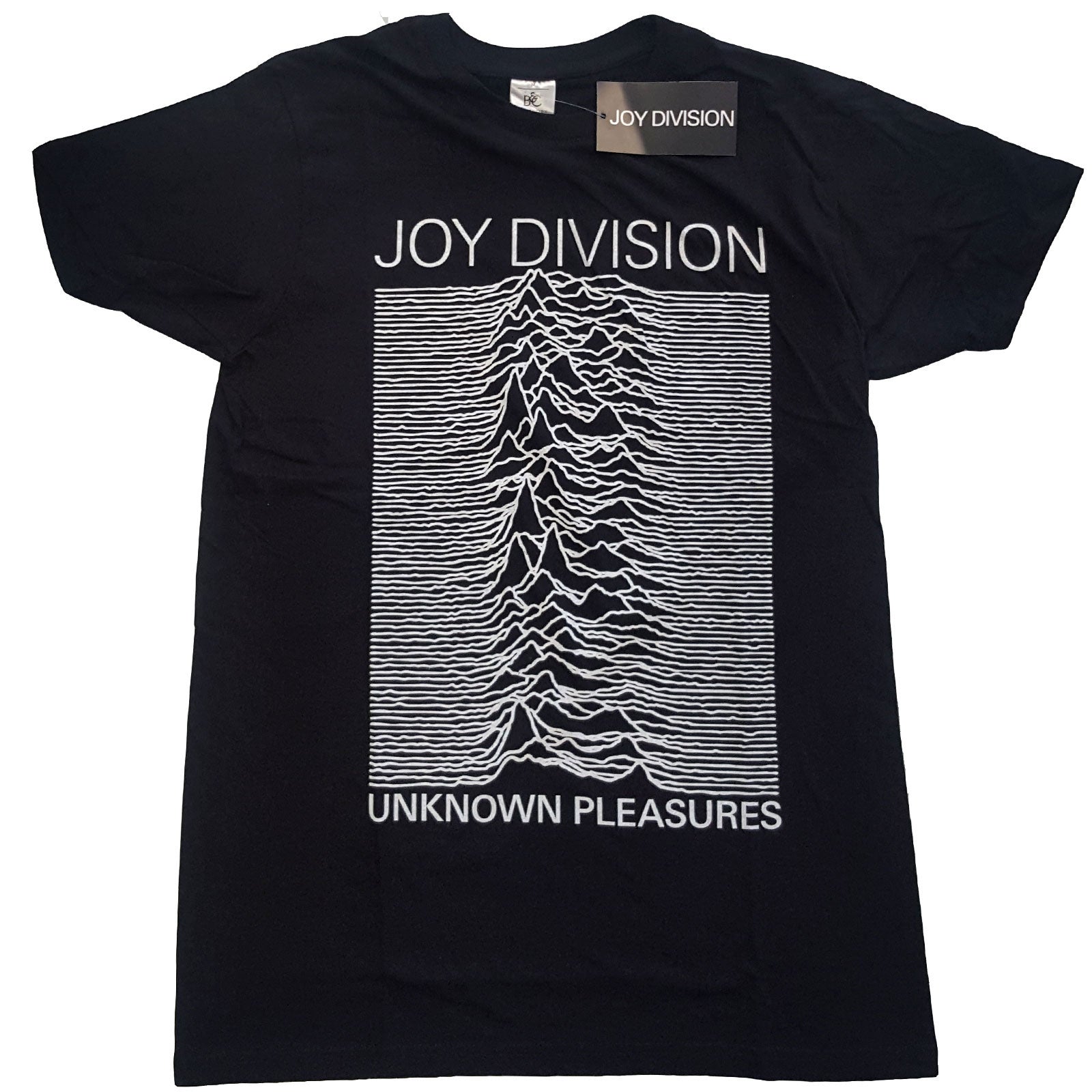 Joy Division Unisex T-Shirt: Unknown Pleasures White On Black