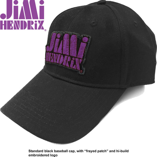 Jimi Hendrix Unisex Baseball Cap: Purple Stencil Logo