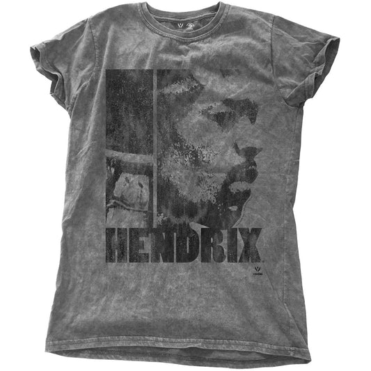 Jimi Hendrix Ladies T-Shirt: Let Me Live (Wash Collection) (Large)