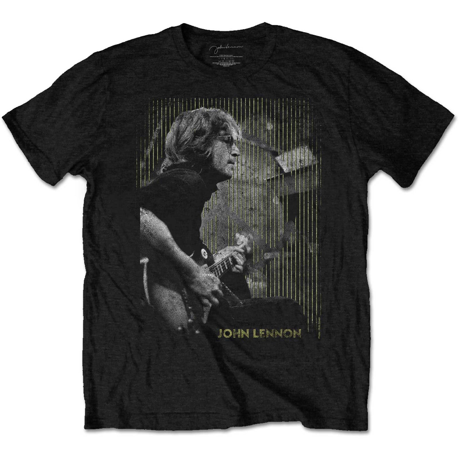 John Lennon Unisex T-Shirt: Gibson (Sleeve Print)