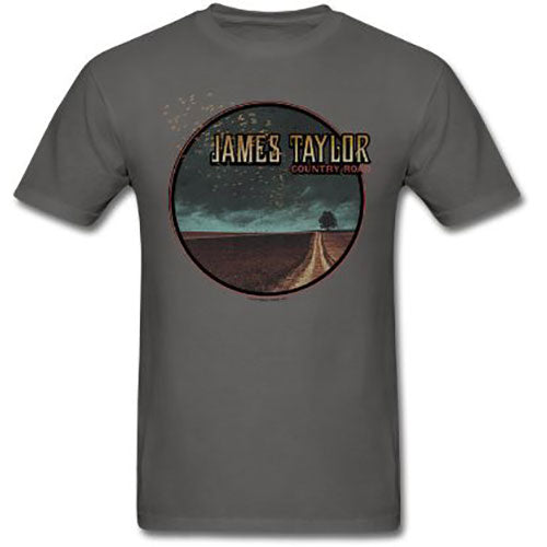 James Taylor Unisex T-Shirt: 2018 Tour Country Road (Back Print) (Ex-Tour) (Small)