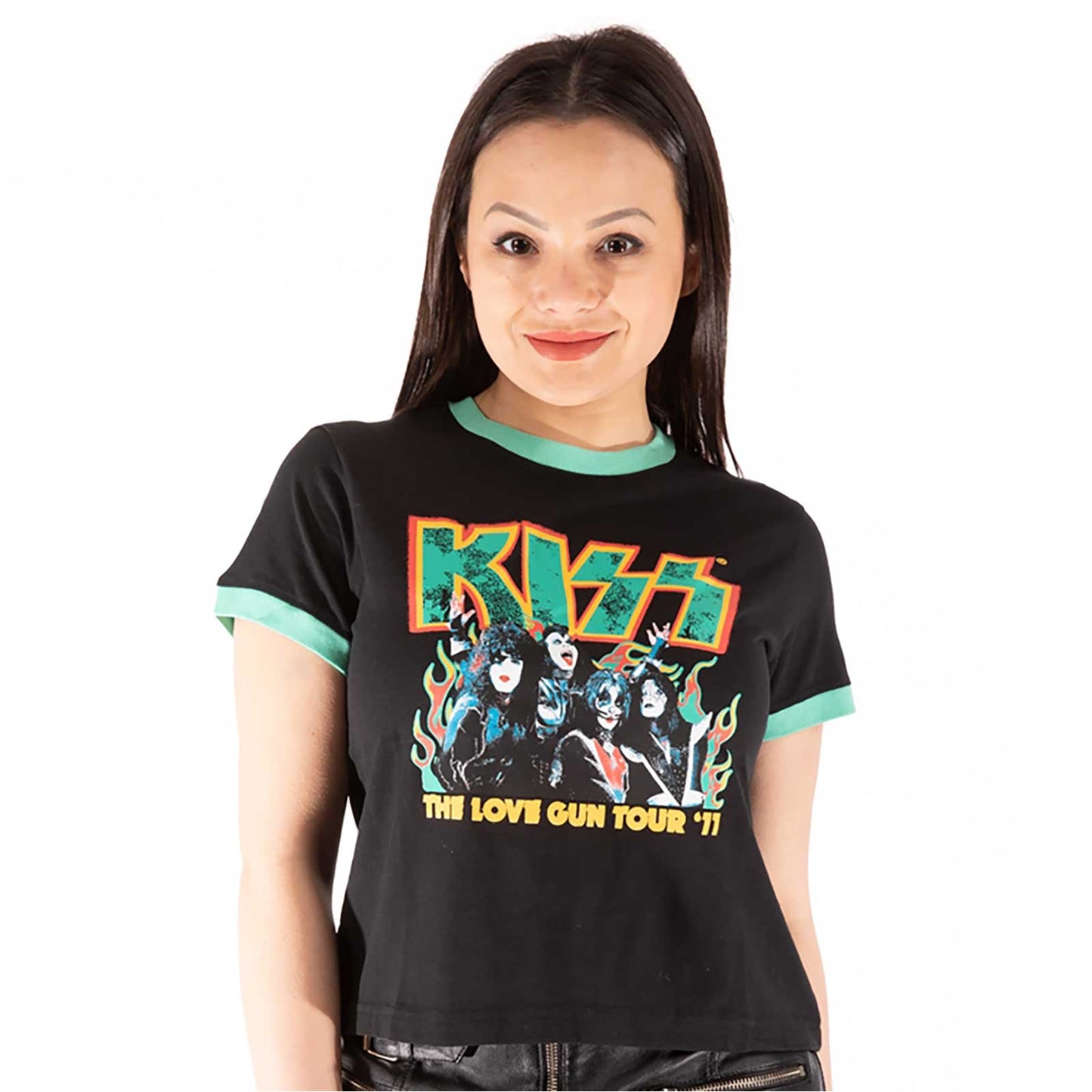 KISS Ladies Crop Top: St Paddy's Ringer