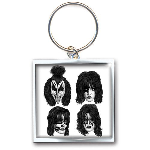 KISS Keychain: Graphite Faces (Photo-print)