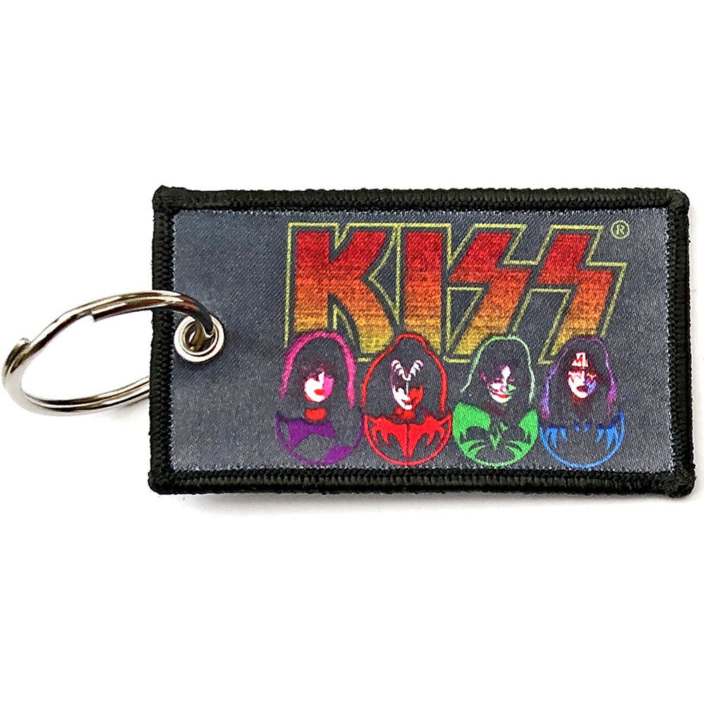 KISS Keychain: Faces & Icons (Double Sided Patch)