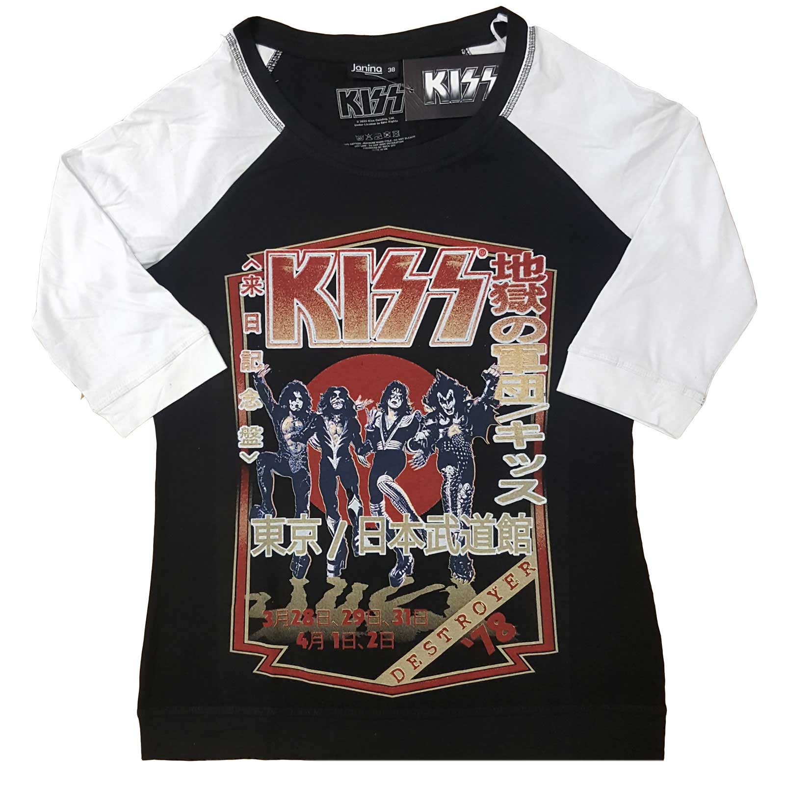 KISS Ladies Raglan T-Shirt: Destroyer Tour '78