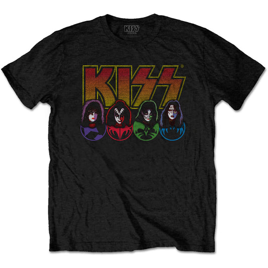 KISS Unisex T-Shirt: Logo, Faces & Icons