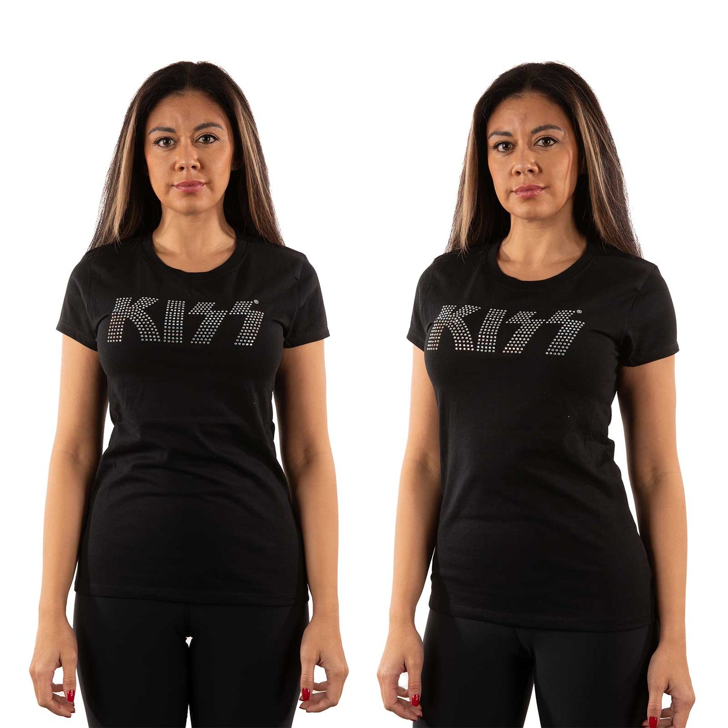 KISS Ladies T-Shirt: Logo (Embellished)