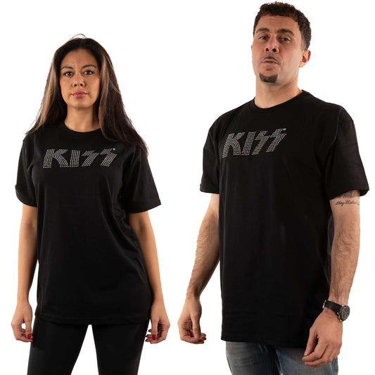 KISS Unisex Embellished T-Shirt: Logo