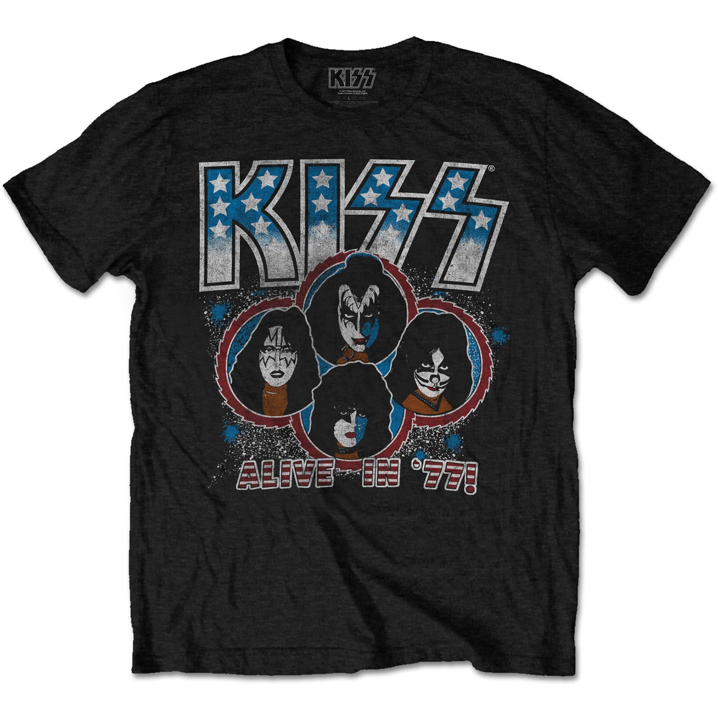 KISS Unisex T-Shirt: Alive In '77