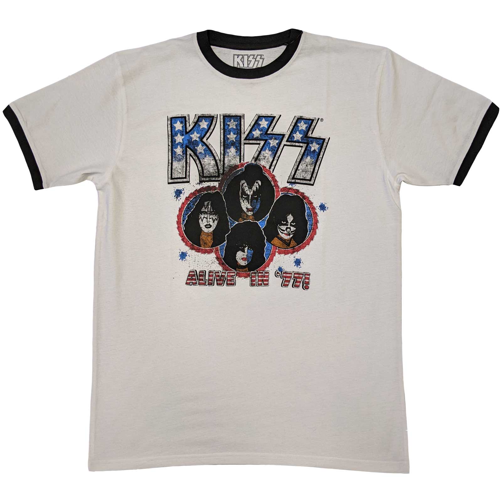 KISS Unisex Ringer T-Shirt: Alive in '77