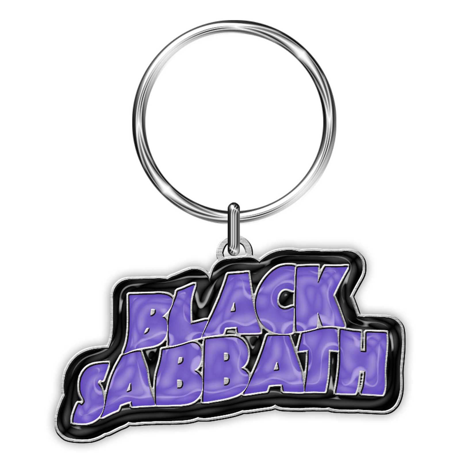 Black Sabbath Keychain: Logo (Enamel In-Fill)