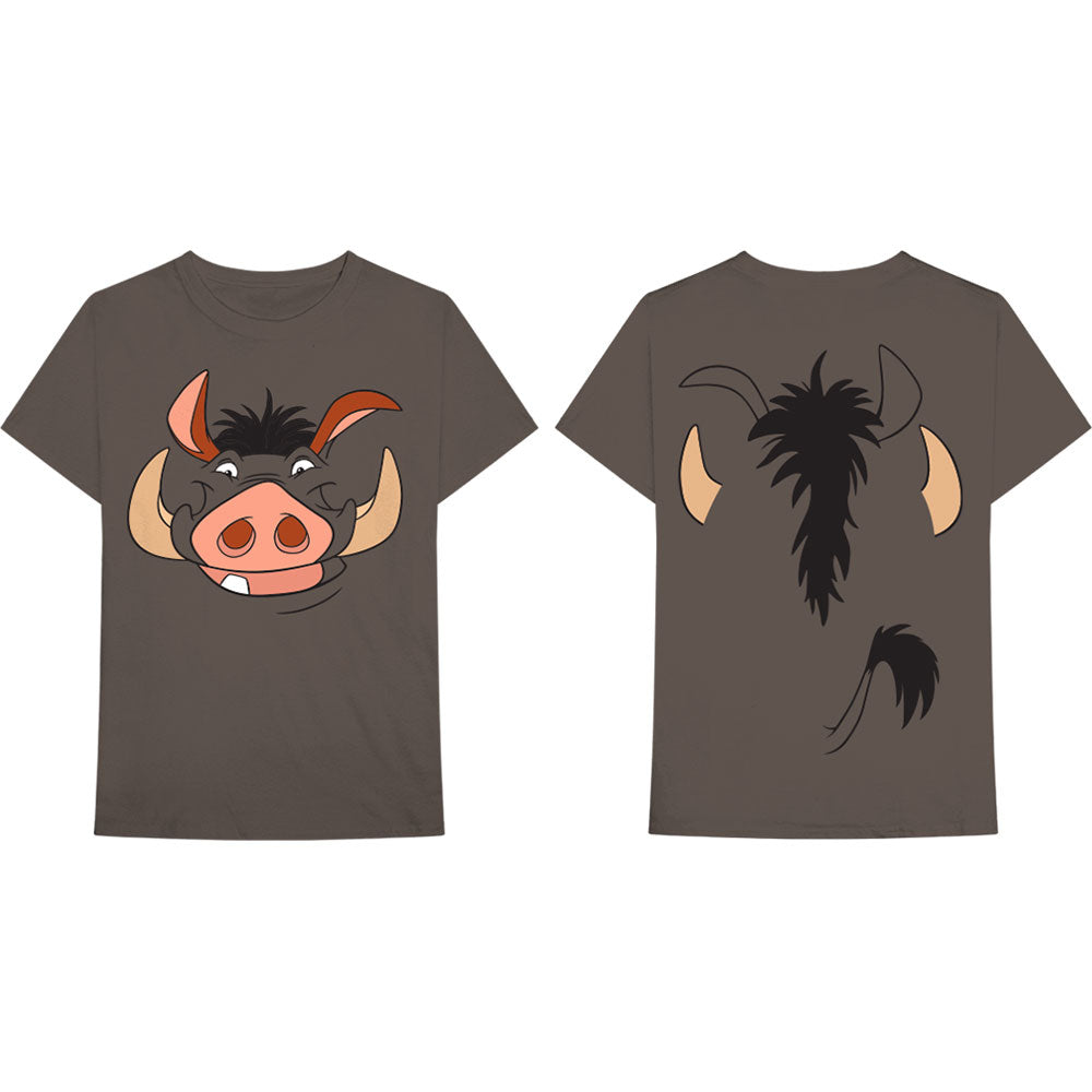 Disney Unisex T-Shirt: Lion King Pumbaa (Back Print)