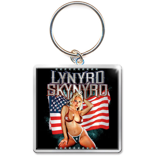 Lynyrd Skynyrd Keychain: American Flag (Photo-print)