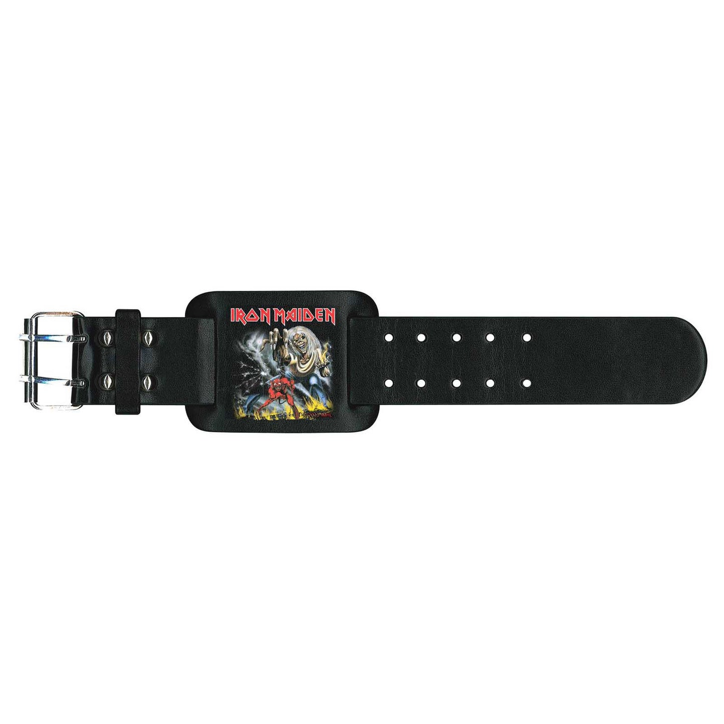Iron Maiden Leather Wrist Strap: Number Of The Beast
