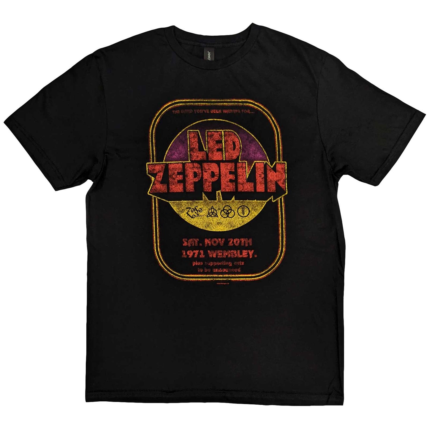 Led Zeppelin Unisex T-Shirt: 1971 Wembley