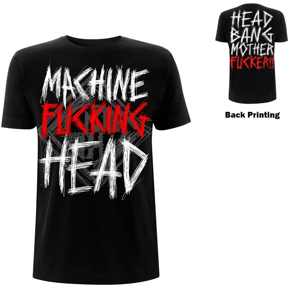 Machine Head Unisex T-Shirt: Bang Your Head (Back Print)