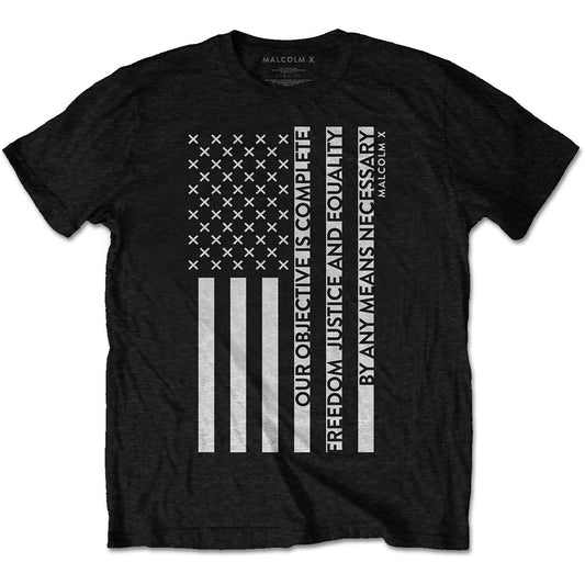 Malcolm X Unisex T-Shirt: Freedom Flag
