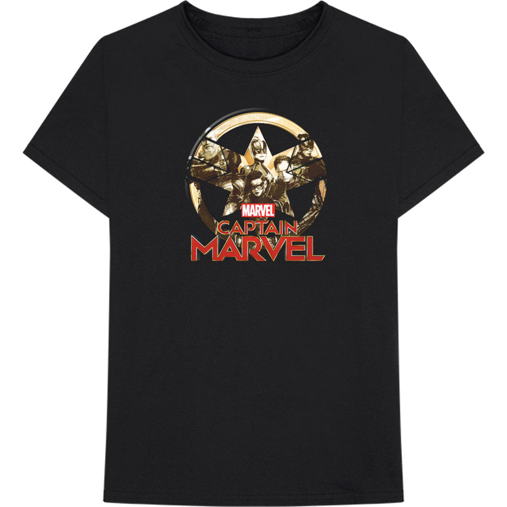 Marvel Comics Unisex T-Shirt: Captain Marvel Star Logo