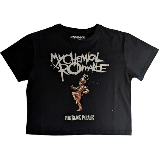 My Chemical Romance Ladies Crop Top: The Black Parade