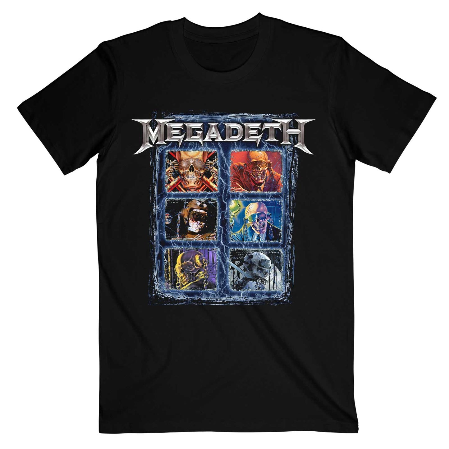Megadeth Unisex T-Shirt: Vic Head Grid