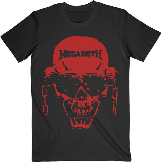 Megadeth Unisex T-Shirt: Vic Hi-Contrast Red