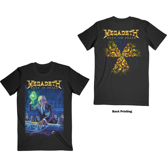 Megadeth Unisex T-Shirt: Rust In Peace 30th Anniversary (Back Print)