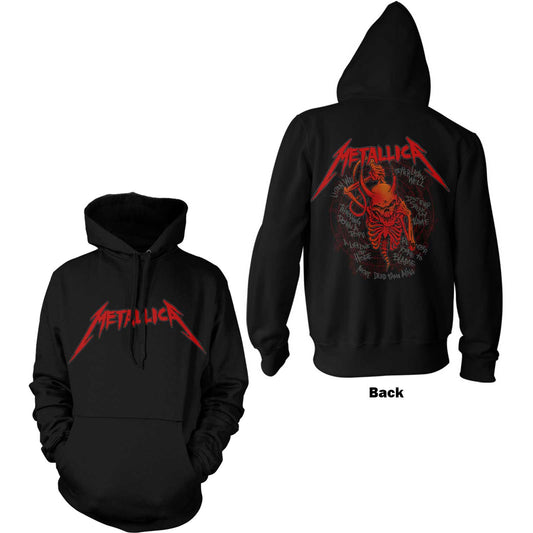 Metallica Unisex Pullover Hoodie: Skull Screaming Red (Back Print)