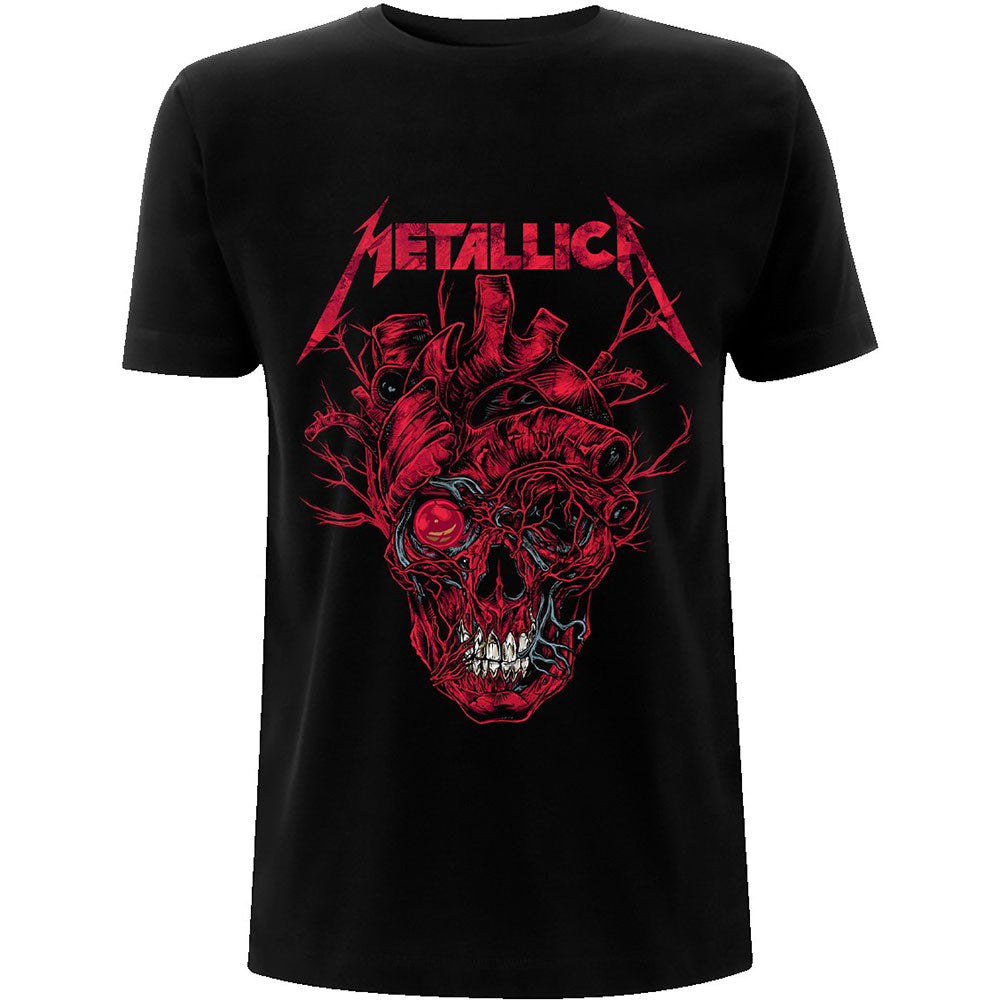 Metallica Unisex T-Shirt: Heart Skull