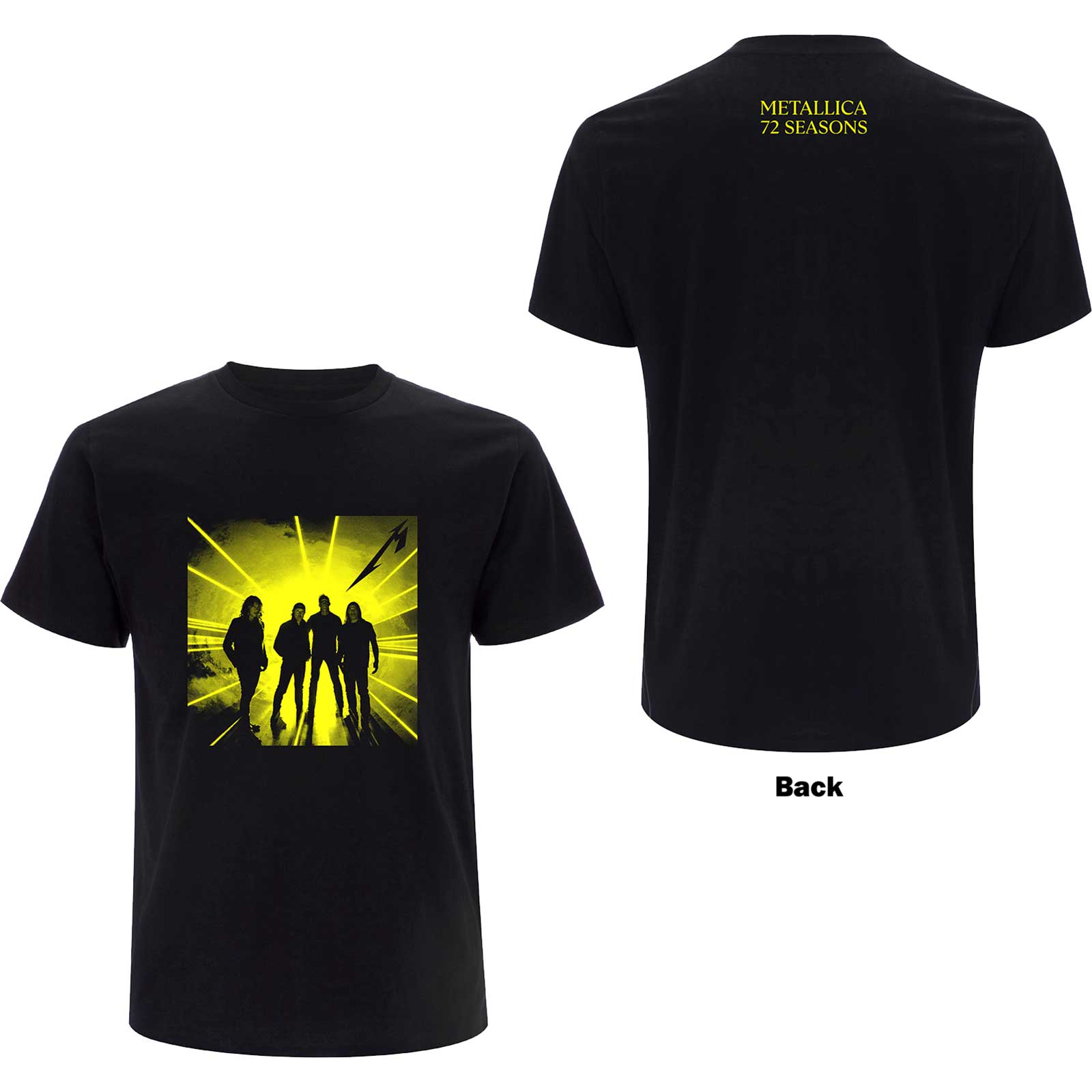 Metallica Unisex T-Shirt: 72 Seasons Burnt Strobe (Back Print)
