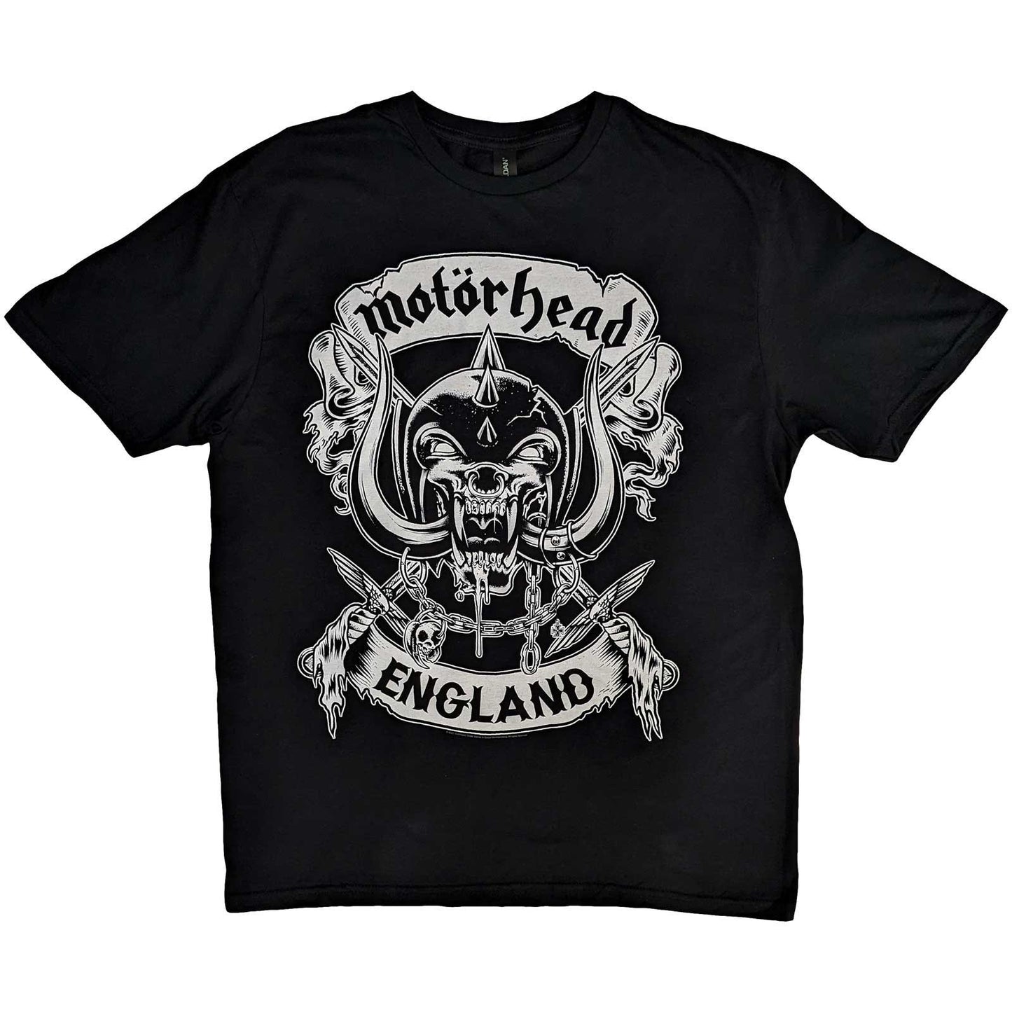 Motorhead Unisex T-Shirt: Crossed Swords England Crest