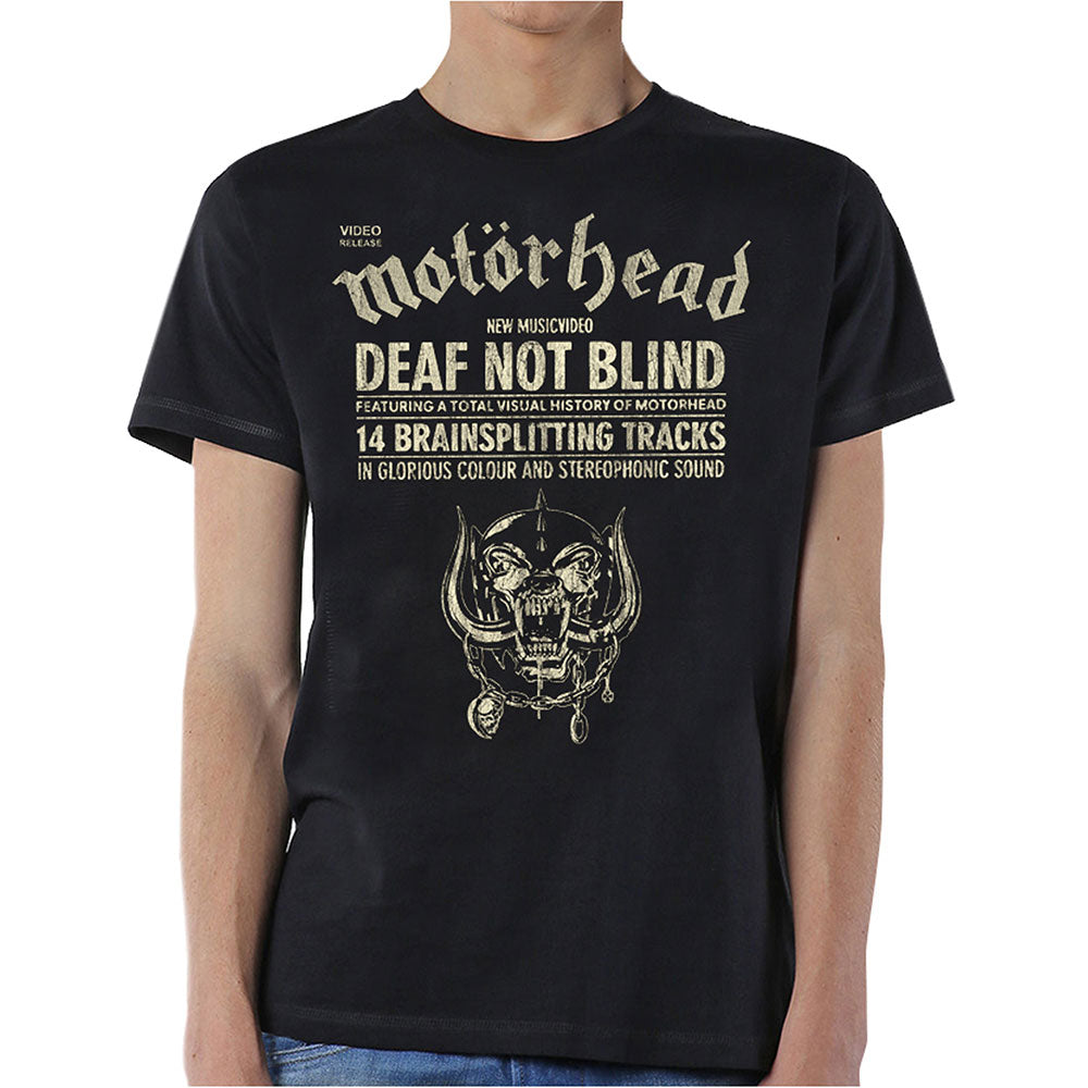 Motorhead Unisex T-Shirt: Deaf Not Blind