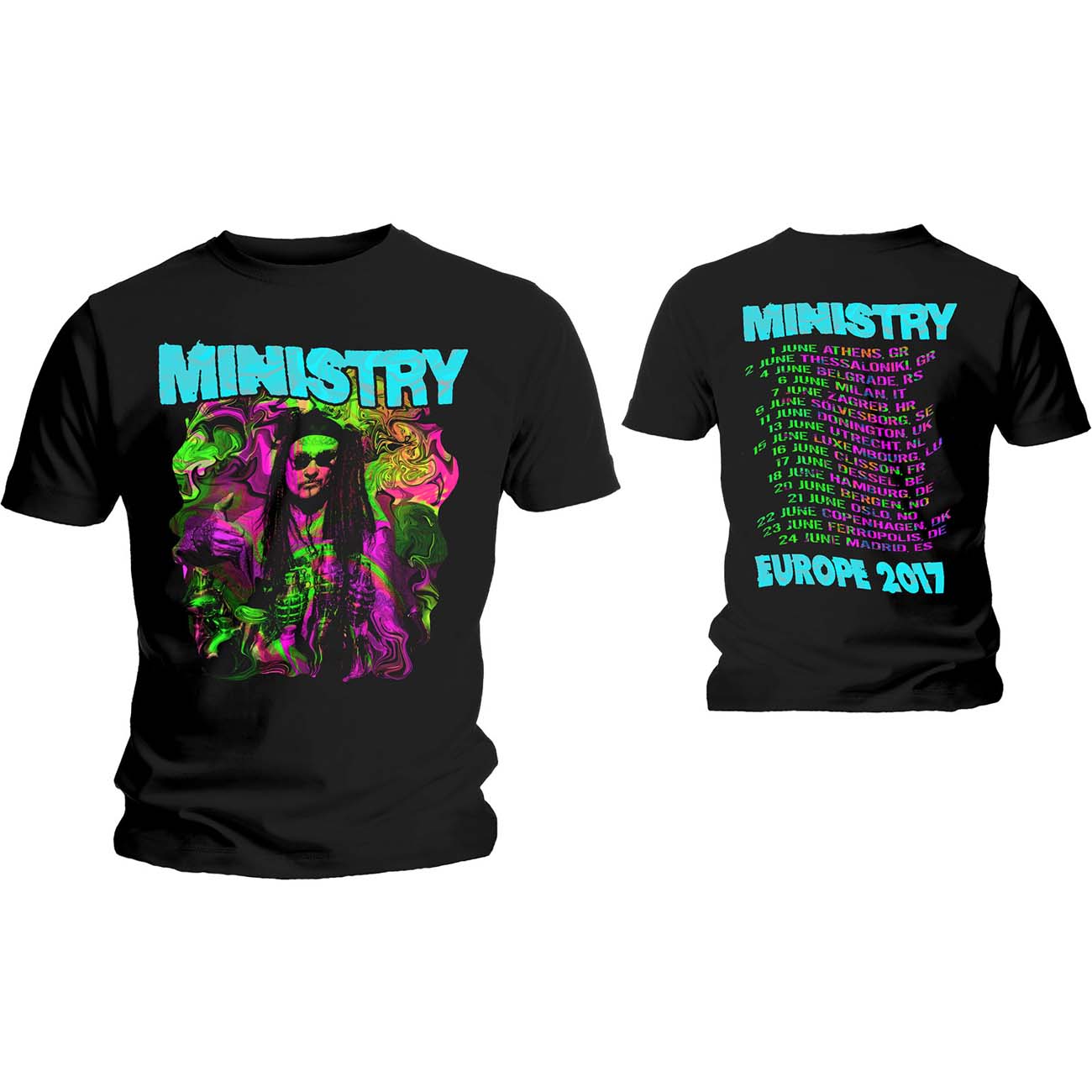 Ministry Unisex T-Shirt: Trippy Al (Back Print/Ex Tour)