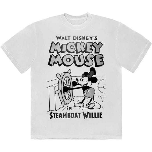 Disney Unisex T-Shirt: Mickey Mouse Steamboat Willie