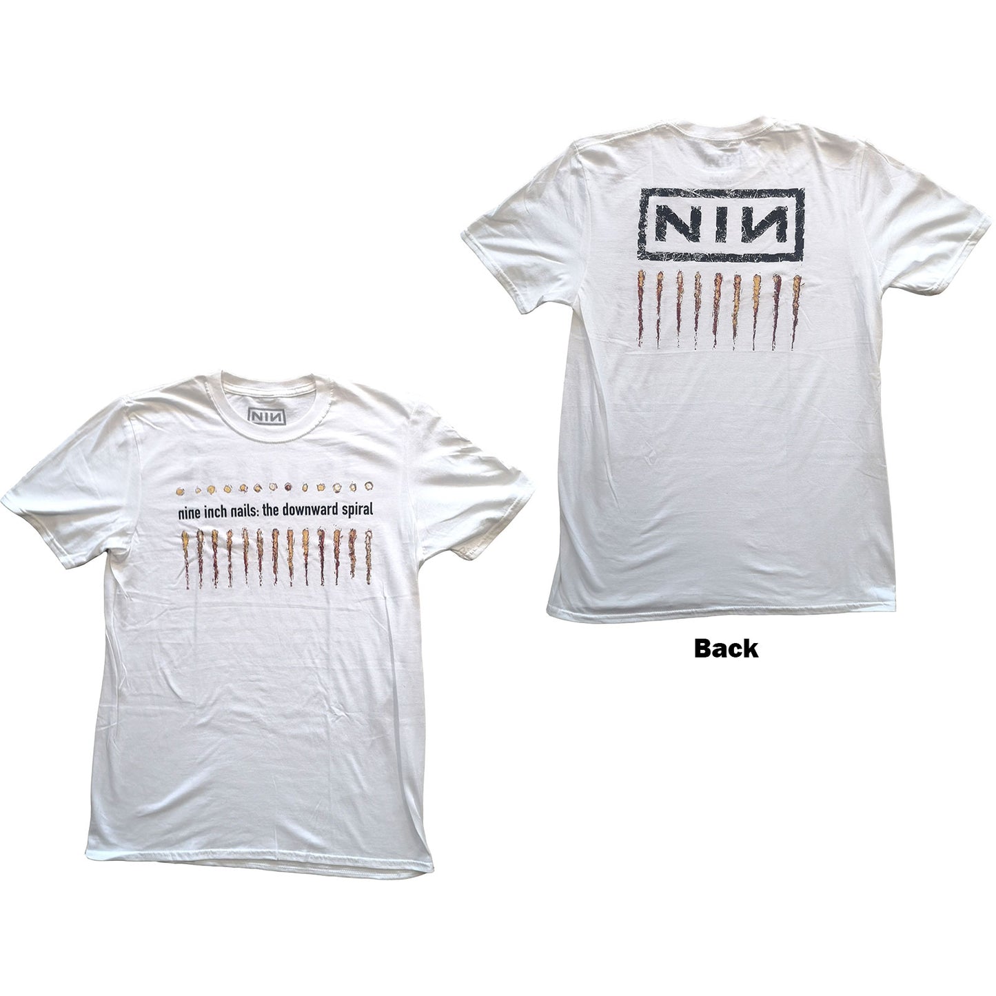 Nine Inch Nails Unisex T-Shirt: Downward Spiral (Back Print)
