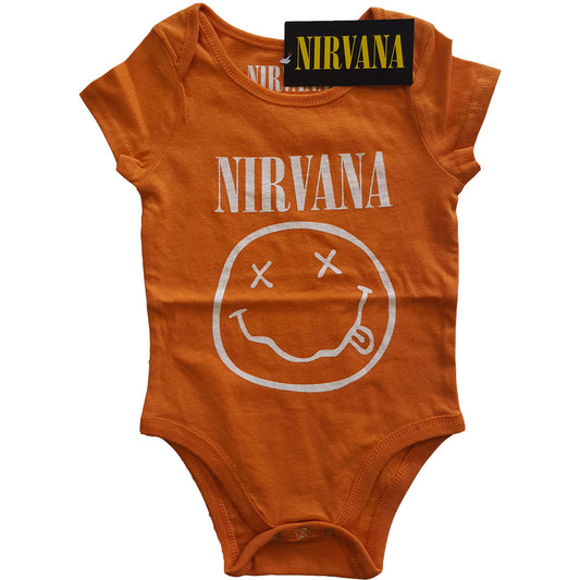 Nirvana Kids Baby Grow: White Smiley