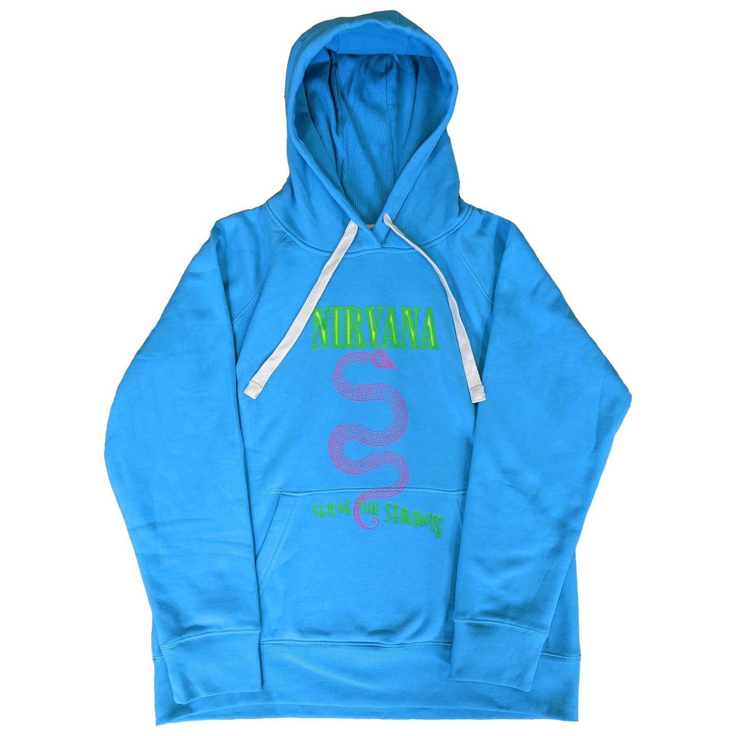 Nirvana Unisex Pullover Hoodie: Serve The Servants Neon