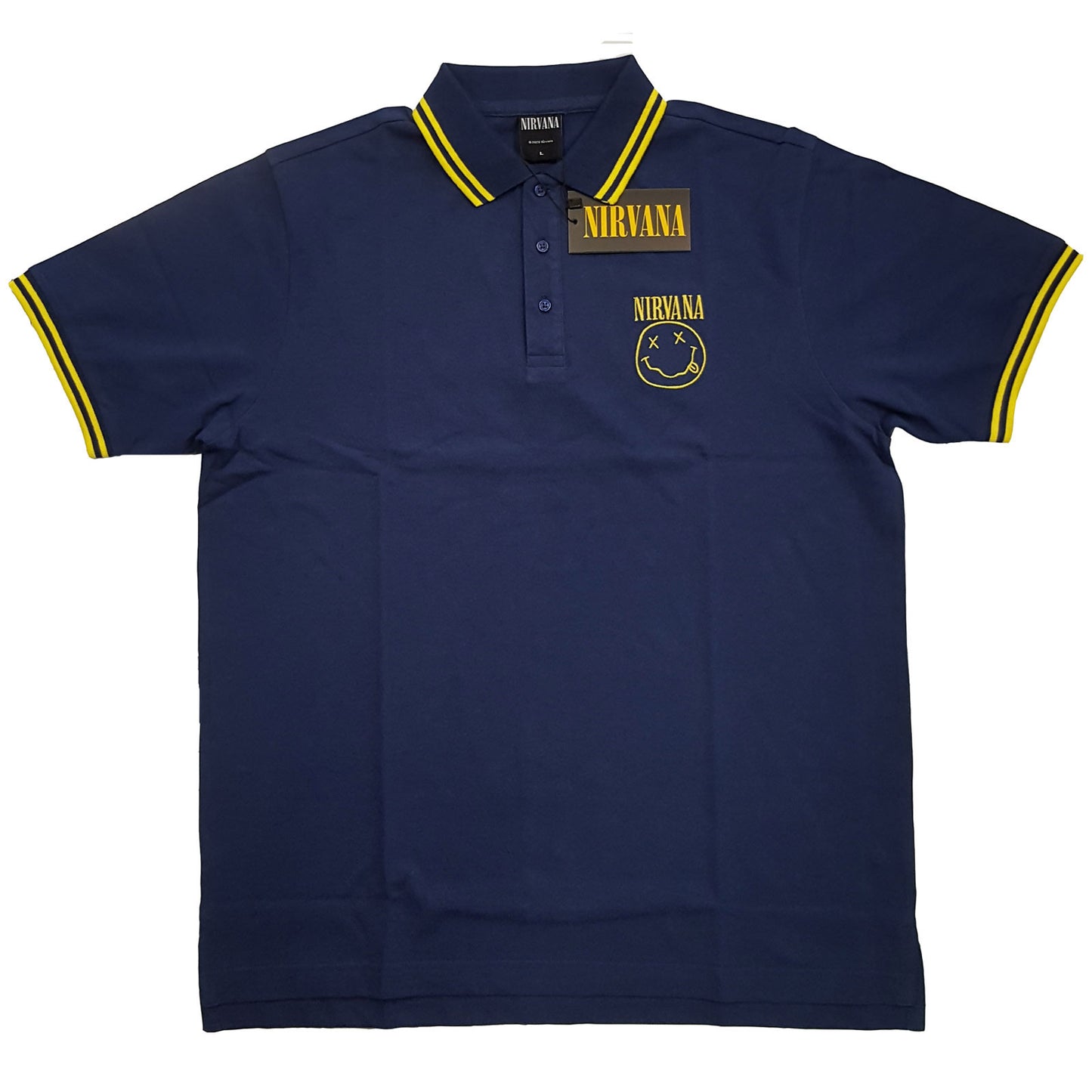 Nirvana Unisex Polo Shirt: Smiley