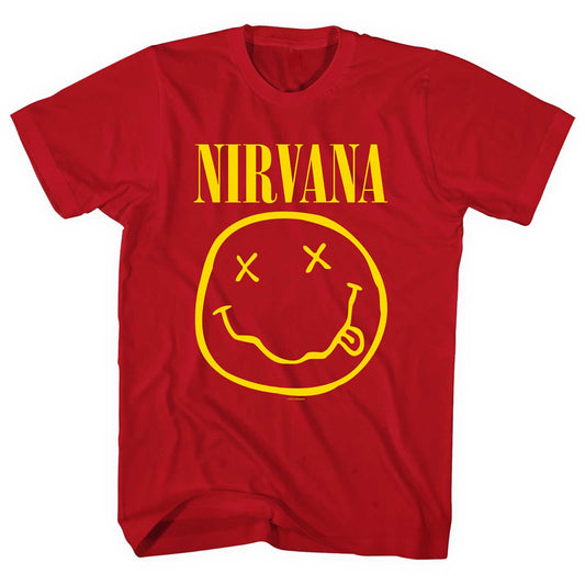 Nirvana Unisex T-Shirt: Yellow Smiley