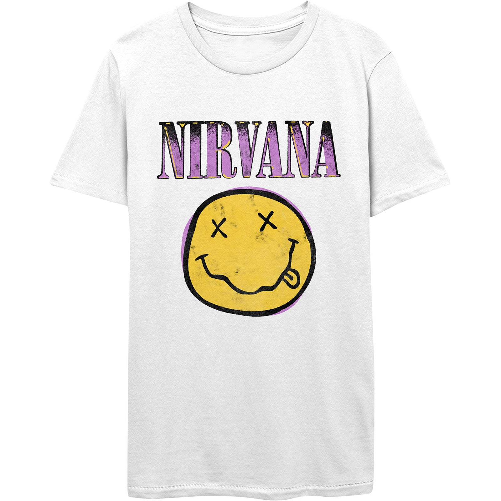 Nirvana Unisex T-Shirt: Xerox Smiley Pink