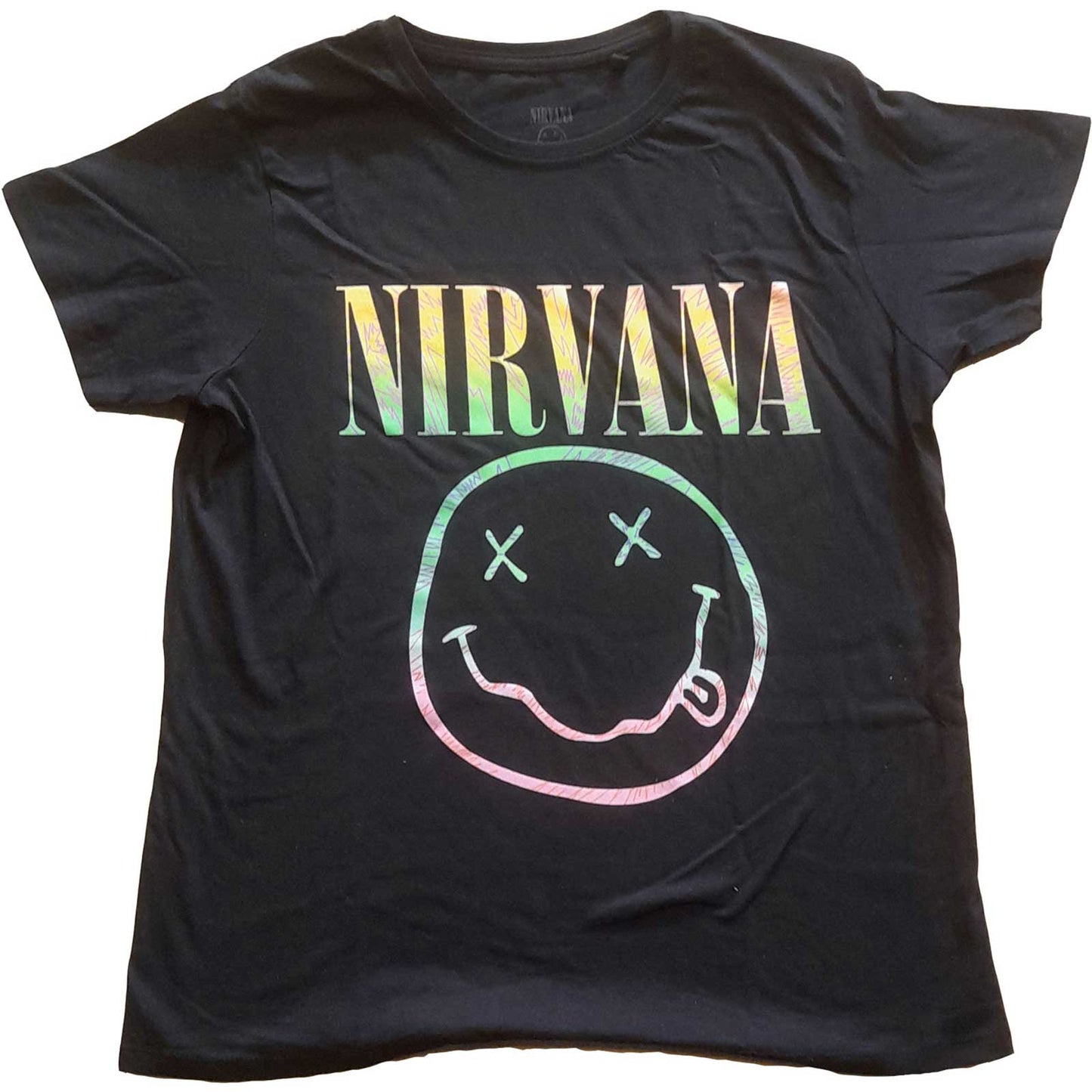 Nirvana Ladies T-Shirt: Sorbet Ray Smiley