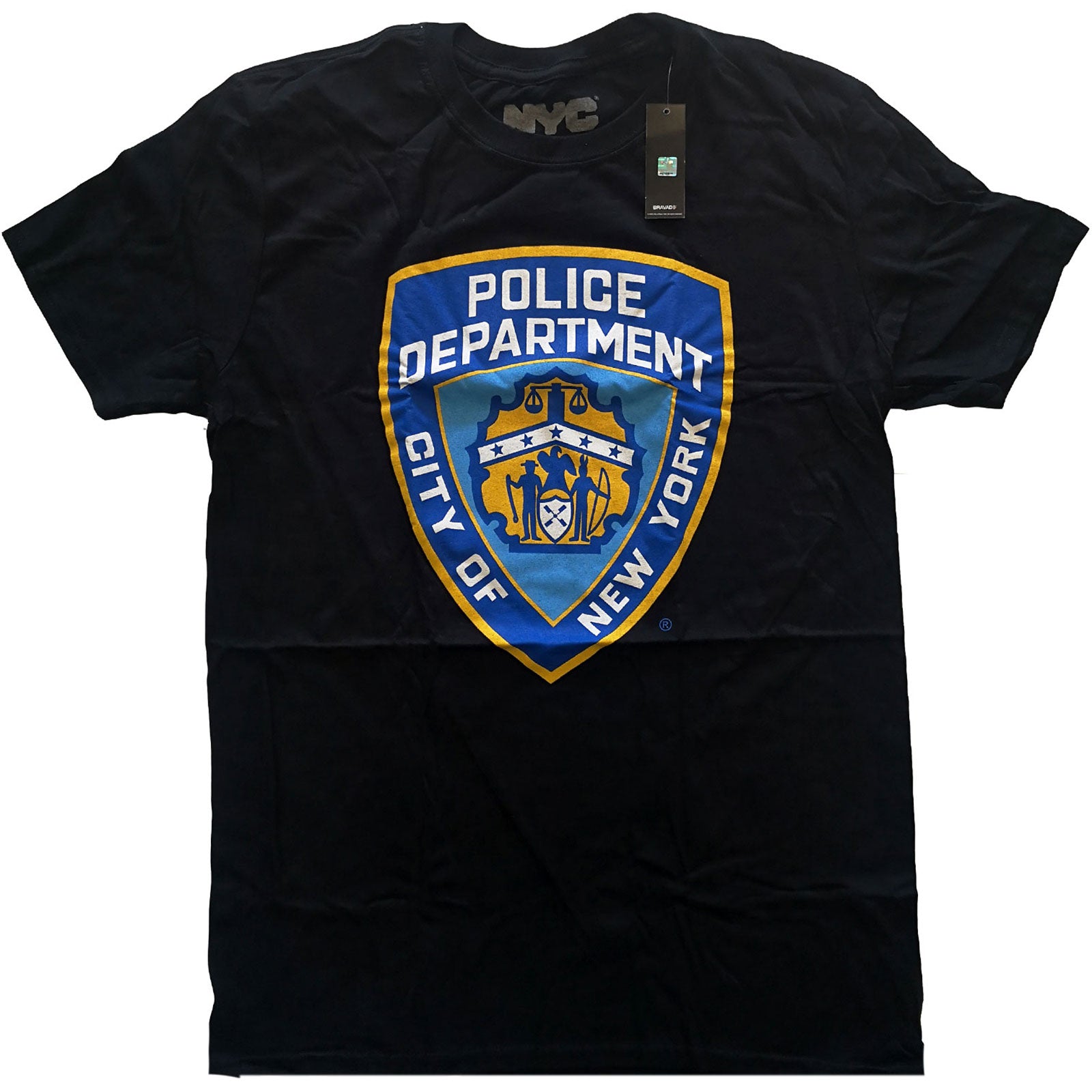 New York City Unisex T-Shirt: Police Dept. Badge