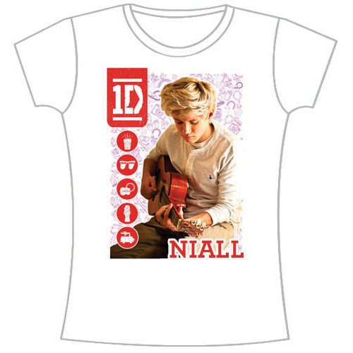 One Direction Ladies T-Shirt: 1D Niall Symbol Field (Skinny Fit)