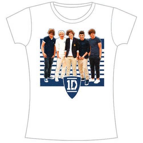 One Direction Ladies T-Shirt: One Ivy League Stripes (Skinny Fit) (Small)