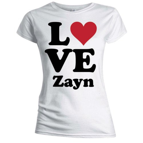 One Direction Ladies T-Shirt: Love Zayn (Skinny Fit) (X-Large)